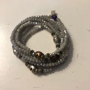 Five wrap grey bracelet